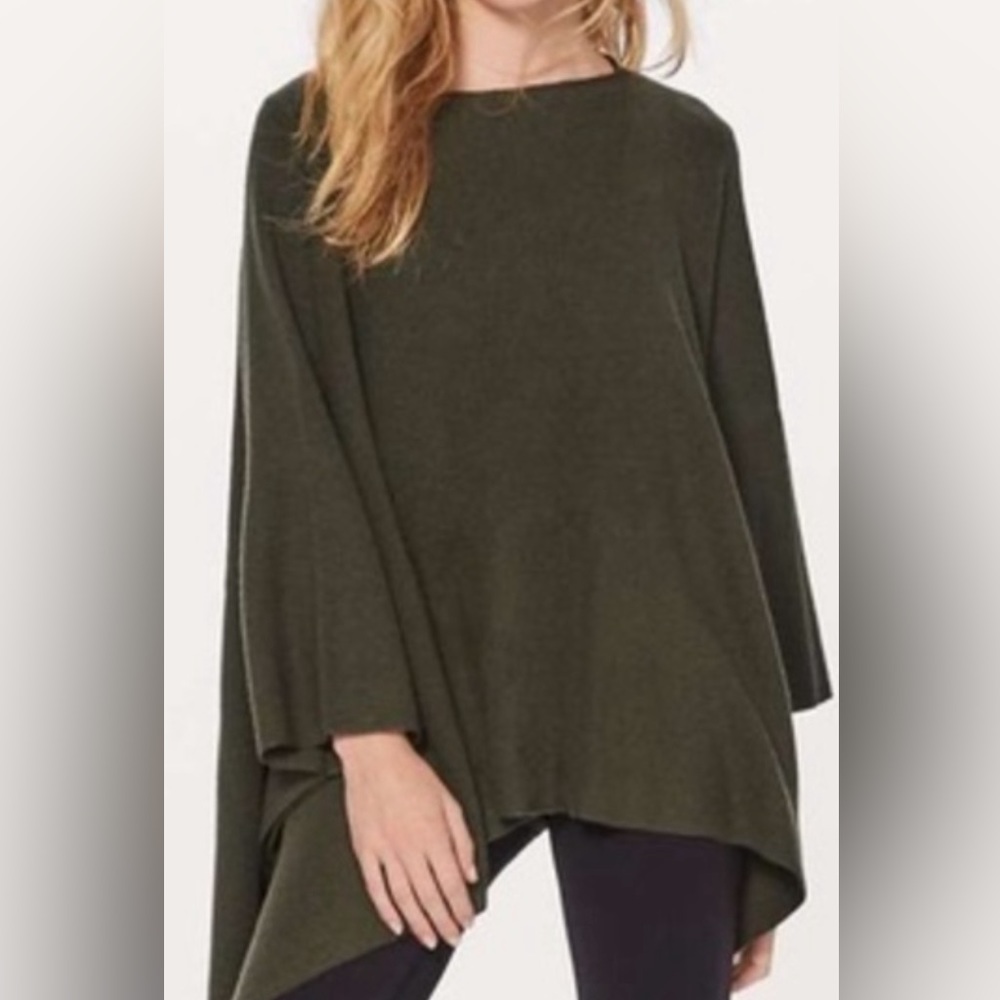Olive Lululemon oversized poncho.   One size.